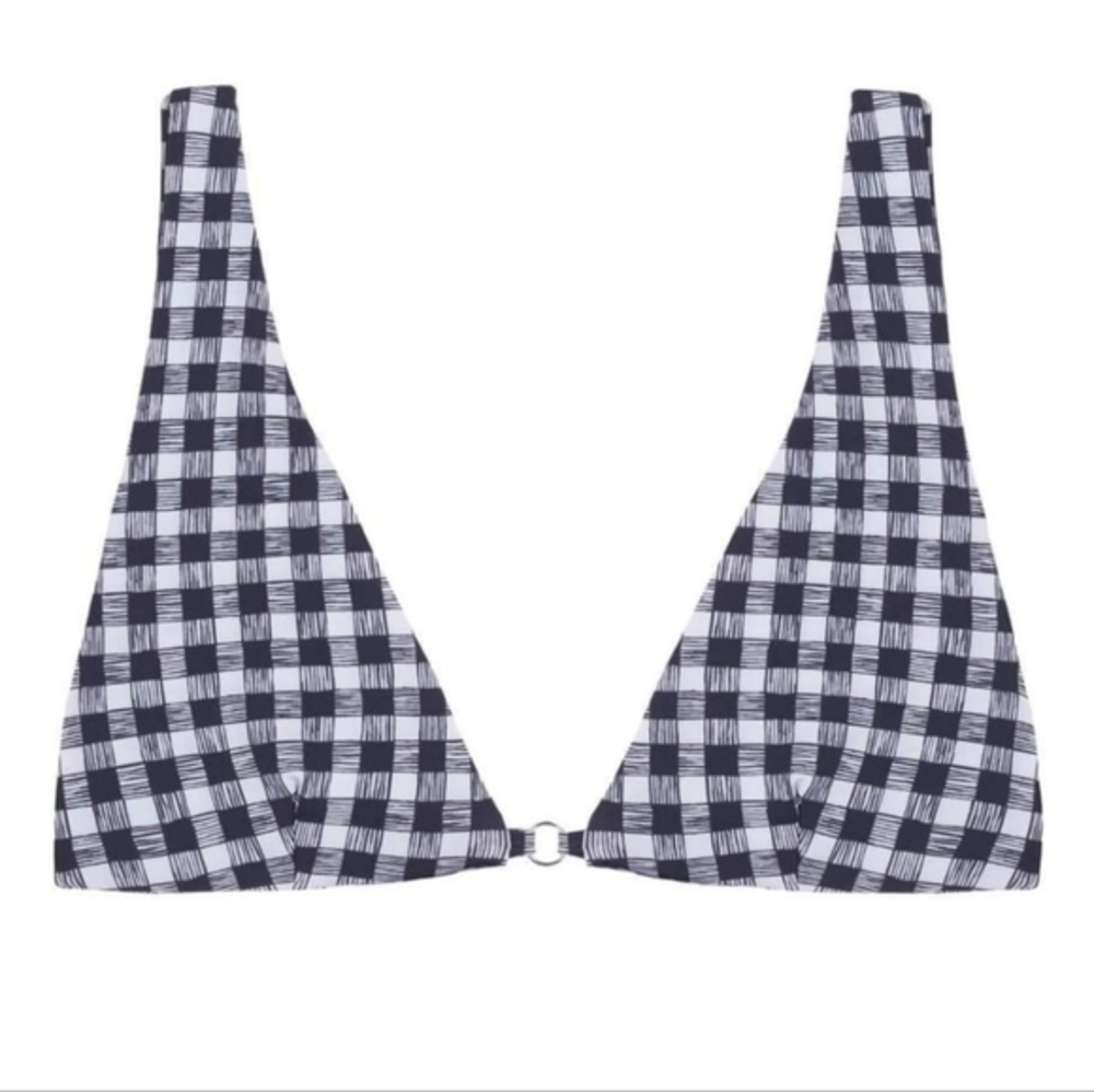 NWOT PreyXSwim Grace Triangle Top in Gingham 🍑